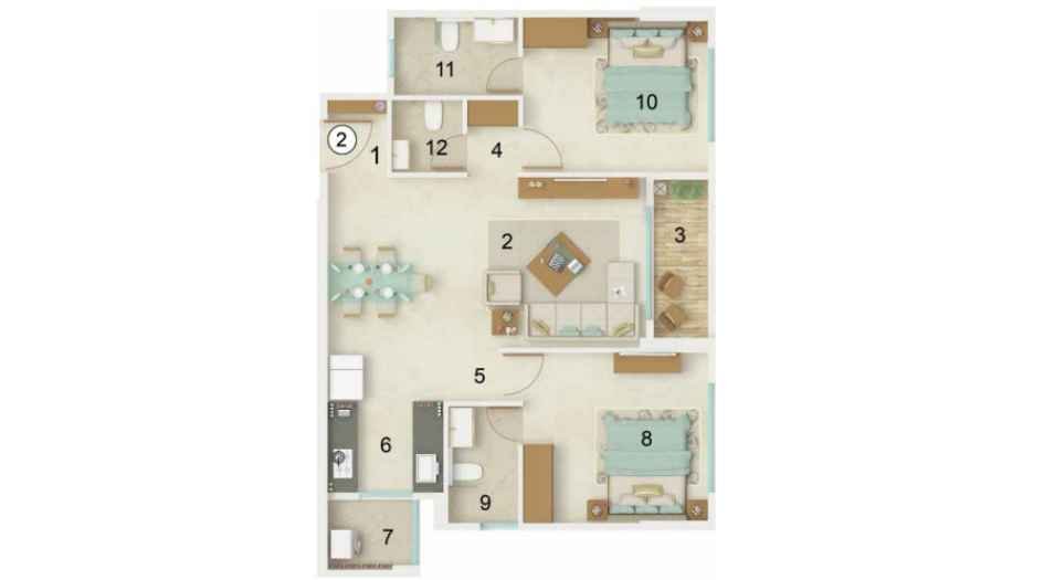 Dynamix-Luma-Floor-Plan-2-BHK-Wing-C